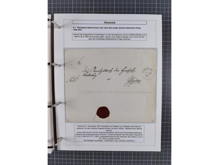 1662/1865 (ca.), most interesting collection with 68 covers, including mail routes between Hamburg and Copenhagen via Schlesw