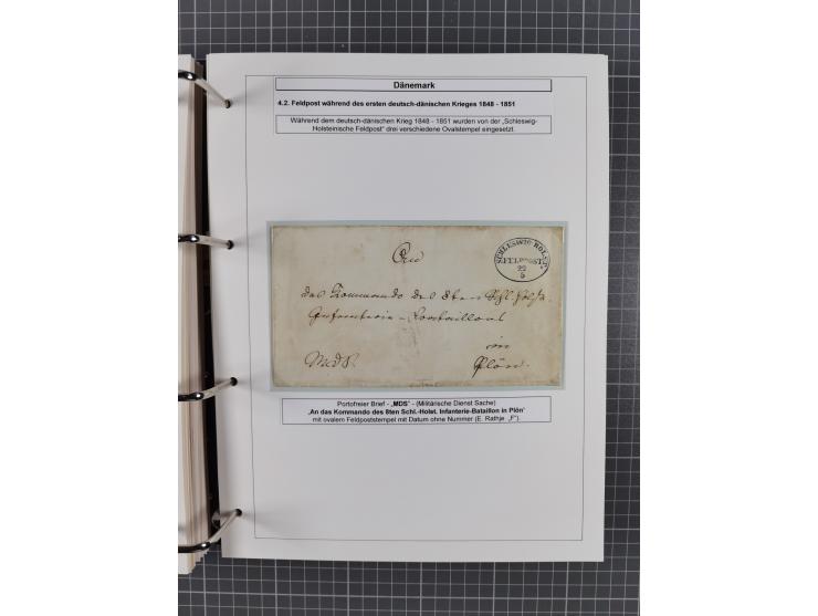 1662/1865 (ca.), most interesting collection with 68 covers, including mail routes between Hamburg and Copenhagen via Schlesw