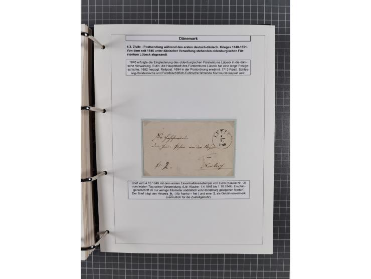 1662/1865 (ca.), most interesting collection with 68 covers, including mail routes between Hamburg and Copenhagen via Schlesw