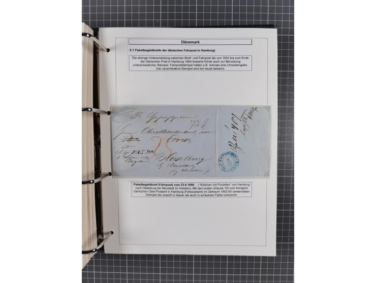 1662/1865 (ca.), most interesting collection with 68 covers, including mail routes between Hamburg and Copenhagen via Schlesw