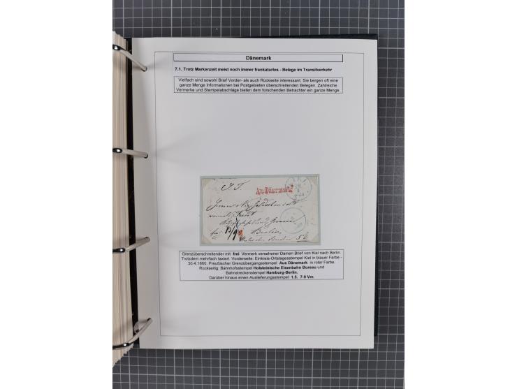 1662/1865 (ca.), most interesting collection with 68 covers, including mail routes between Hamburg and Copenhagen via Schlesw