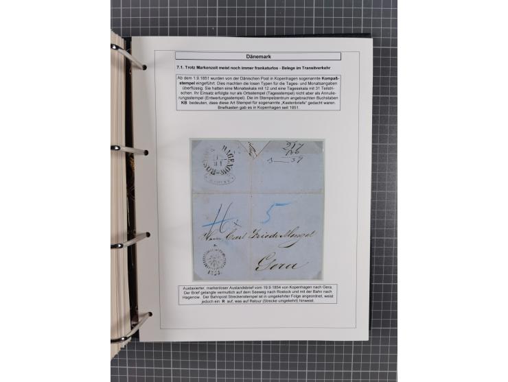 1662/1865 (ca.), most interesting collection with 68 covers, including mail routes between Hamburg and Copenhagen via Schlesw
