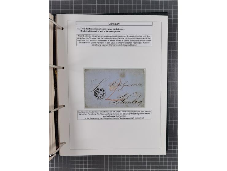 1662/1865 (ca.), most interesting collection with 68 covers, including mail routes between Hamburg and Copenhagen via Schlesw