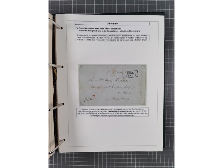 1662/1865 (ca.), most interesting collection with 68 covers, including mail routes between Hamburg and Copenhagen via Schlesw