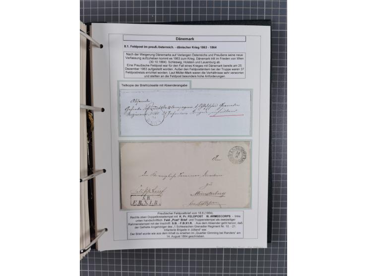 1662/1865 (ca.), most interesting collection with 68 covers, including mail routes between Hamburg and Copenhagen via Schlesw