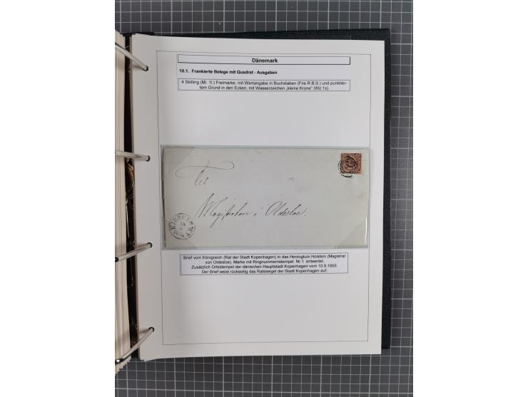 1662/1865 (ca.), most interesting collection with 68 covers, including mail routes between Hamburg and Copenhagen via Schlesw