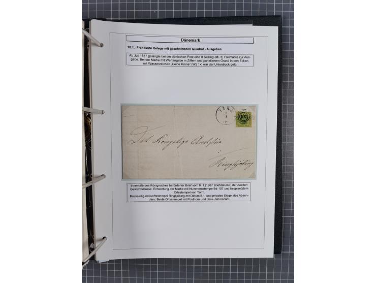 1662/1865 (ca.), most interesting collection with 68 covers, including mail routes between Hamburg and Copenhagen via Schlesw