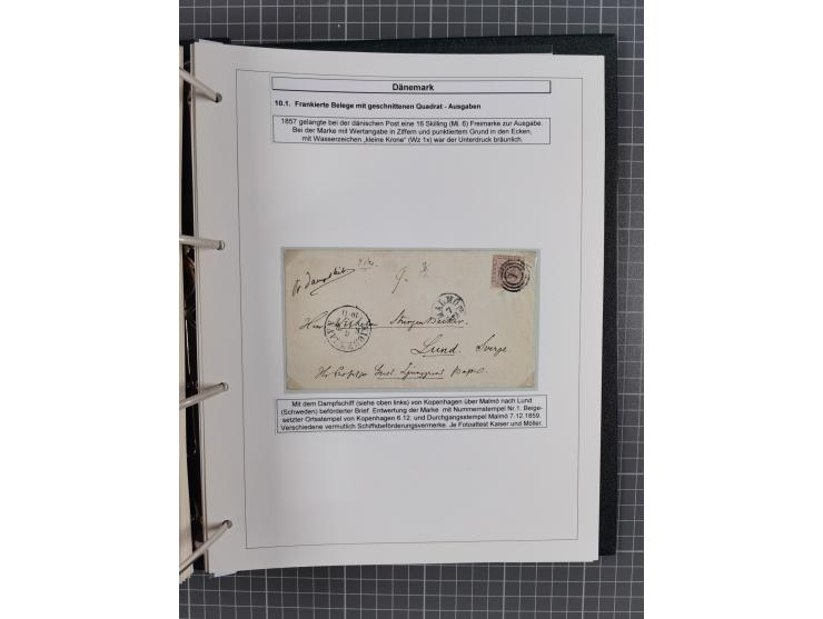 1662/1865 (ca.), most interesting collection with 68 covers, including mail routes between Hamburg and Copenhagen via Schlesw