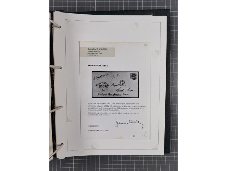 1662/1865 (ca.), most interesting collection with 68 covers, including mail routes between Hamburg and Copenhagen via Schlesw