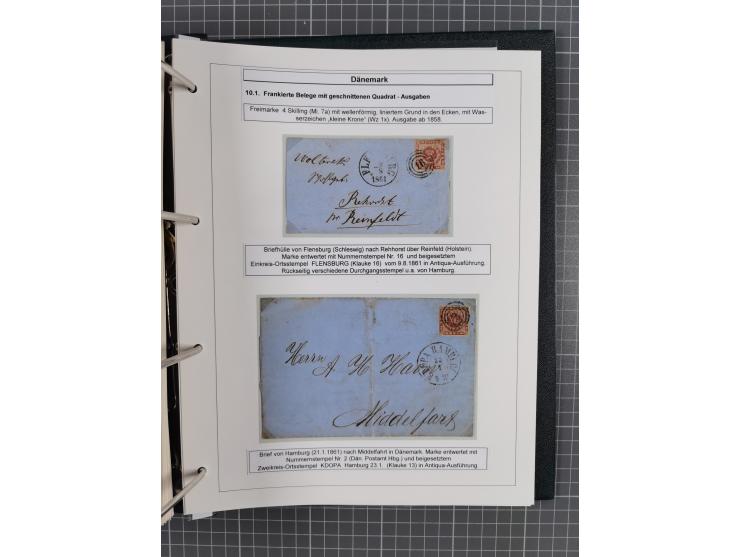 1662/1865 (ca.), most interesting collection with 68 covers, including mail routes between Hamburg and Copenhagen via Schlesw