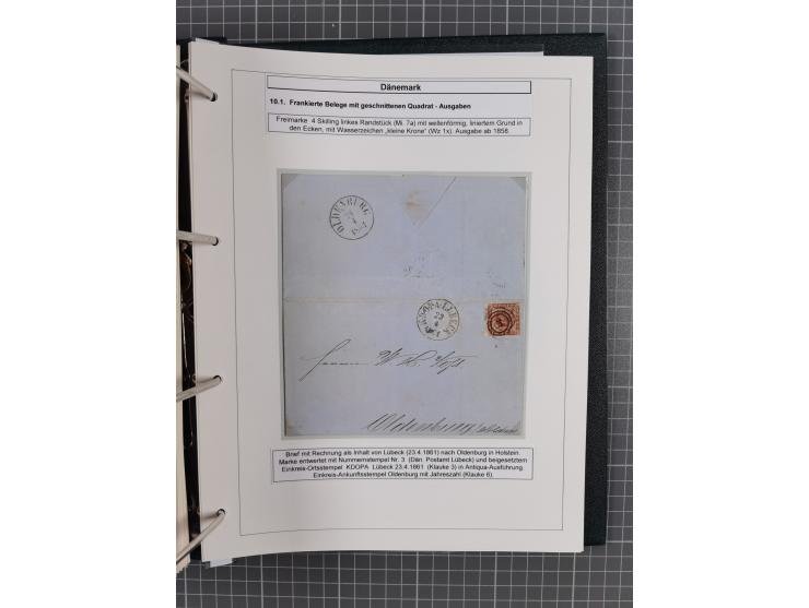 1662/1865 (ca.), most interesting collection with 68 covers, including mail routes between Hamburg and Copenhagen via Schlesw
