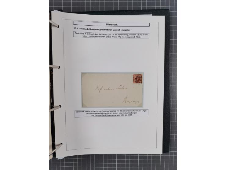 1662/1865 (ca.), most interesting collection with 68 covers, including mail routes between Hamburg and Copenhagen via Schlesw