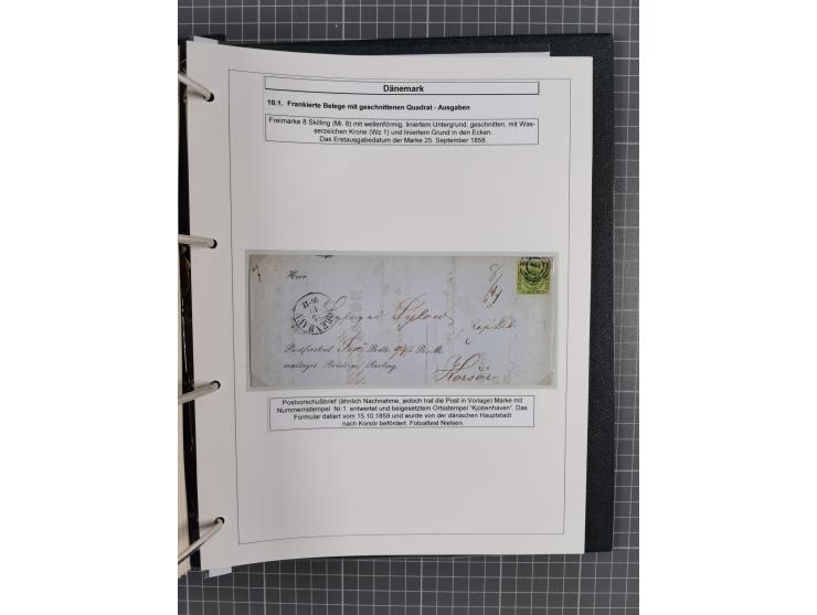 1662/1865 (ca.), most interesting collection with 68 covers, including mail routes between Hamburg and Copenhagen via Schlesw