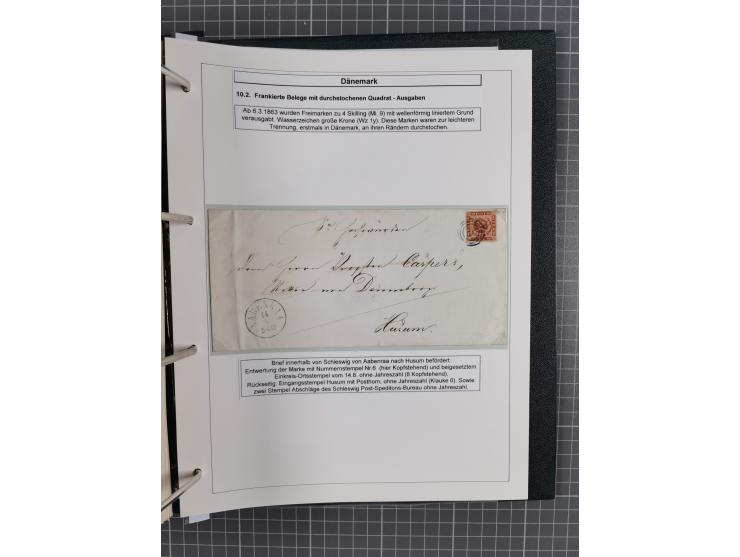 1662/1865 (ca.), most interesting collection with 68 covers, including mail routes between Hamburg and Copenhagen via Schlesw