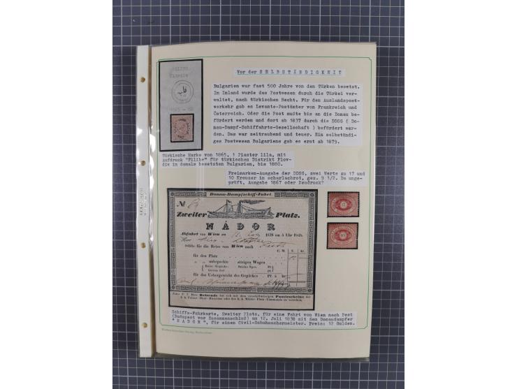 1879/1918, used exhibition collection with around 100 covers, cards, and postal stationeries, including Mi. No. 1-5 used, Mi.