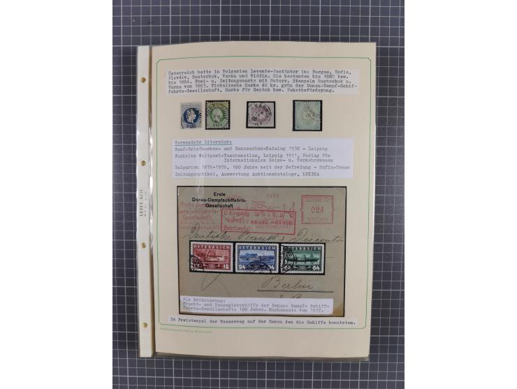 1879/1918, used exhibition collection with around 100 covers, cards, and postal stationeries, including Mi. No. 1-5 used, Mi.