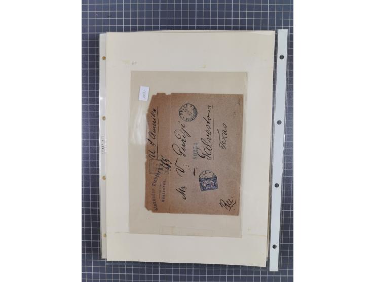 1879/1918, used exhibition collection with around 100 covers, cards, and postal stationeries, including Mi. No. 1-5 used, Mi.