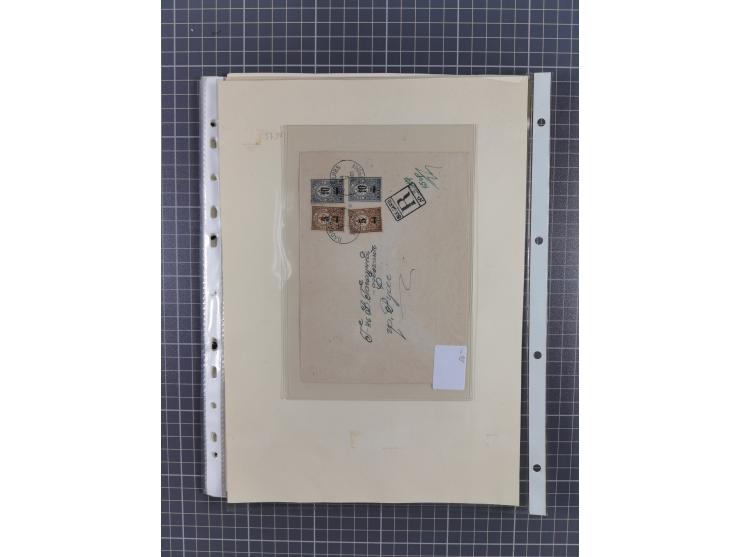 1879/1918, used exhibition collection with around 100 covers, cards, and postal stationeries, including Mi. No. 1-5 used, Mi.