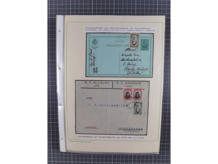 1879/1918, used exhibition collection with around 100 covers, cards, and postal stationeries, including Mi. No. 1-5 used, Mi.