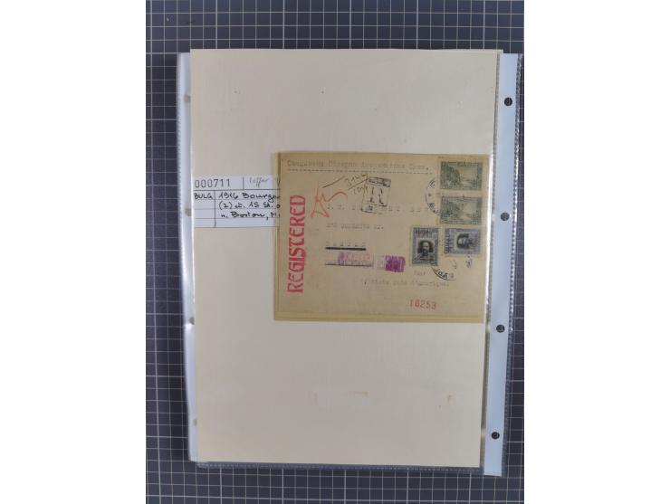 1879/1918, used exhibition collection with around 100 covers, cards, and postal stationeries, including Mi. No. 1-5 used, Mi.