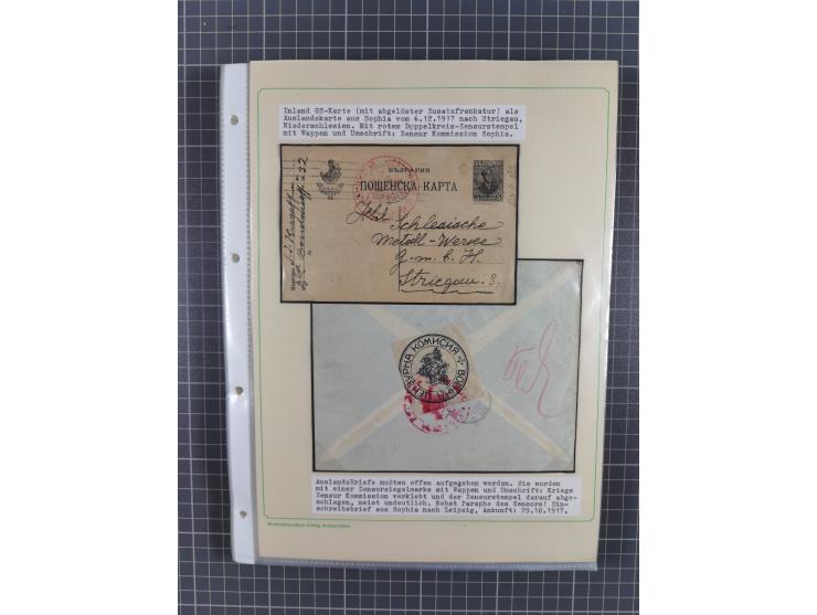 1879/1918, used exhibition collection with around 100 covers, cards, and postal stationeries, including Mi. No. 1-5 used, Mi.