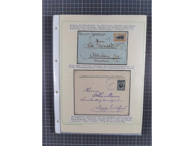 1879/1918, used exhibition collection with around 100 covers, cards, and postal stationeries, including Mi. No. 1-5 used, Mi.