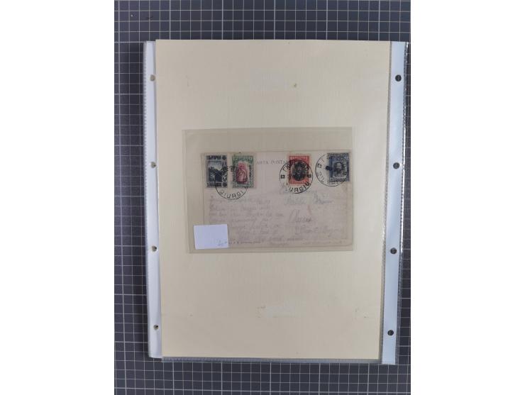 1879/1918, used exhibition collection with around 100 covers, cards, and postal stationeries, including Mi. No. 1-5 used, Mi.