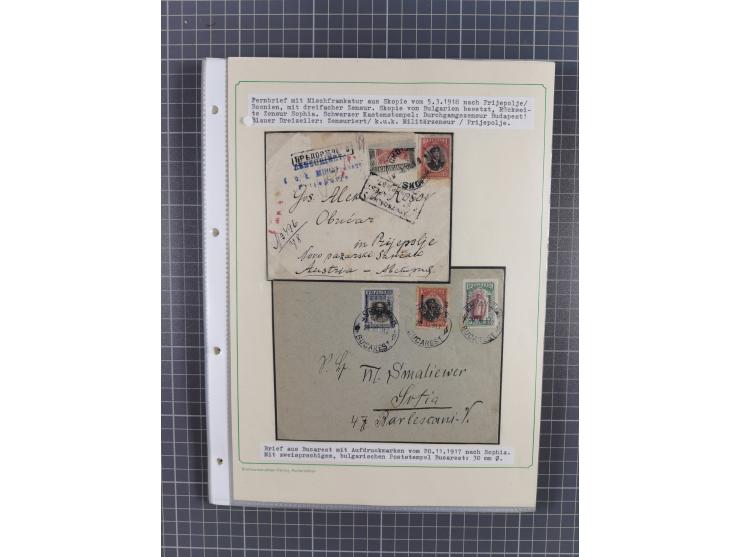 1879/1918, used exhibition collection with around 100 covers, cards, and postal stationeries, including Mi. No. 1-5 used, Mi.