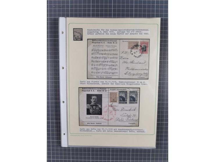 1879/1918, used exhibition collection with around 100 covers, cards, and postal stationeries, including Mi. No. 1-5 used, Mi.