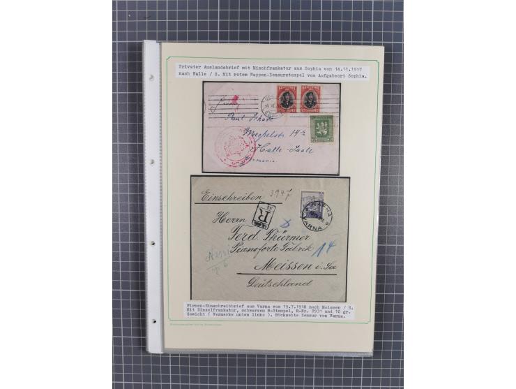 1879/1918, used exhibition collection with around 100 covers, cards, and postal stationeries, including Mi. No. 1-5 used, Mi.