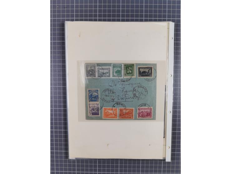 1879/1918, used exhibition collection with around 100 covers, cards, and postal stationeries, including Mi. No. 1-5 used, Mi.