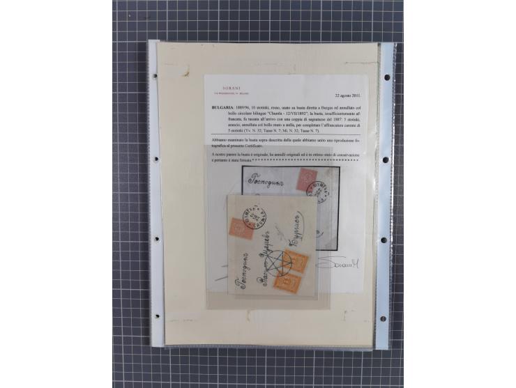 1879/1918, used exhibition collection with around 100 covers, cards, and postal stationeries, including Mi. No. 1-5 used, Mi.