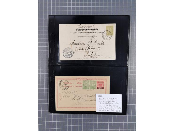 1870/1918, interesting postmark collection on Turkish stamps and pieces, and later on many postal stationeries items and cove