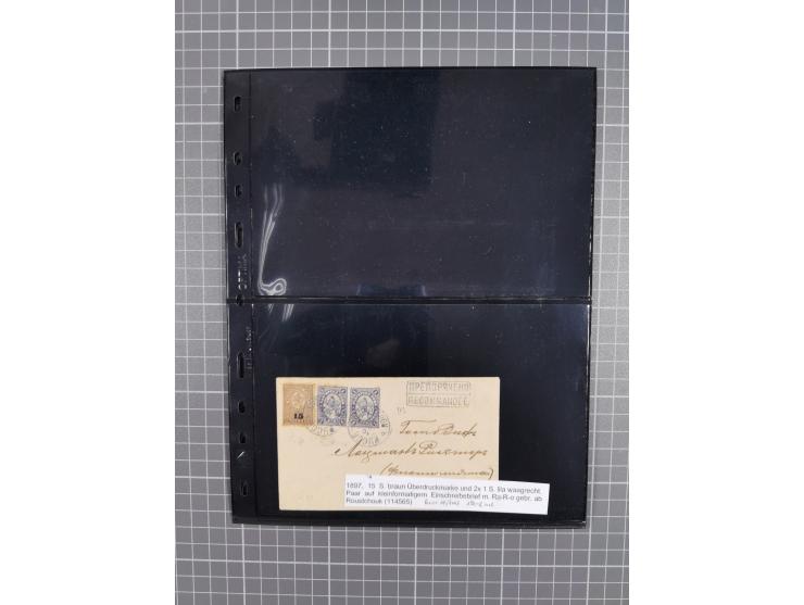 1870/1918, interesting postmark collection on Turkish stamps and pieces, and later on many postal stationeries items and cove