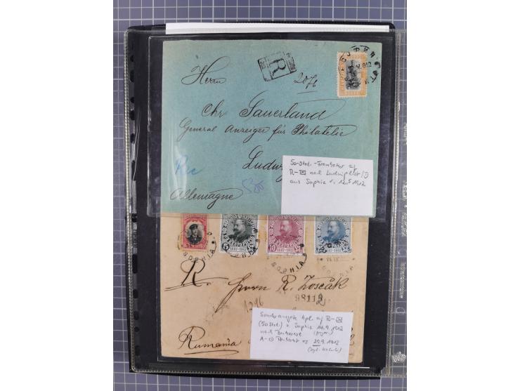 1870/1918, interesting postmark collection on Turkish stamps and pieces, and later on many postal stationeries items and cove