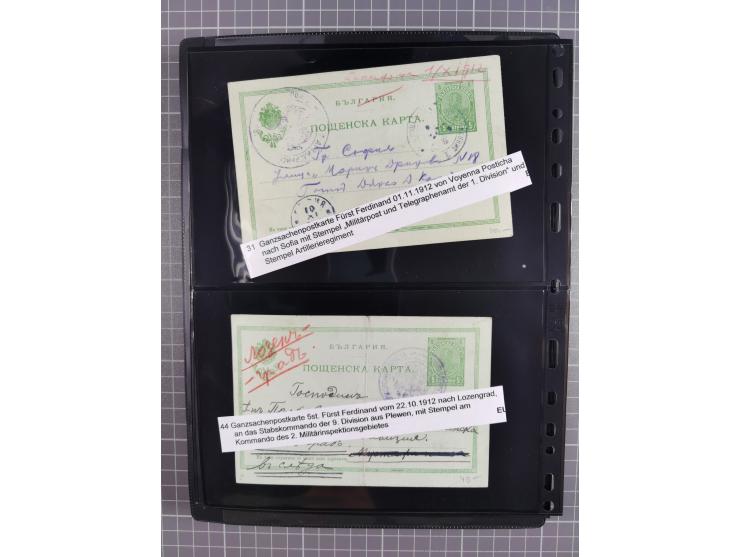 1870/1918, interesting postmark collection on Turkish stamps and pieces, and later on many postal stationeries items and cove