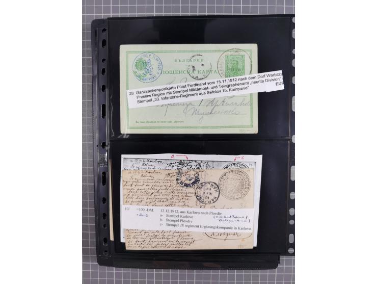 1870/1918, interesting postmark collection on Turkish stamps and pieces, and later on many postal stationeries items and cove