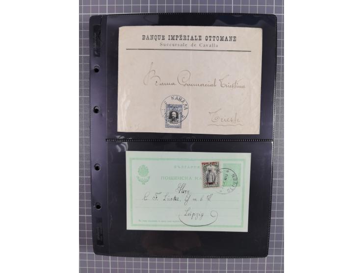 1870/1918, interesting postmark collection on Turkish stamps and pieces, and later on many postal stationeries items and cove