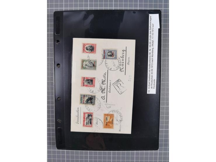 1870/1918, interesting postmark collection on Turkish stamps and pieces, and later on many postal stationeries items and cove