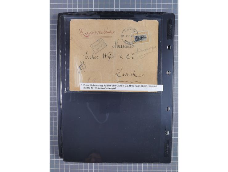 1870/1918, interesting postmark collection on Turkish stamps and pieces, and later on many postal stationeries items and cove