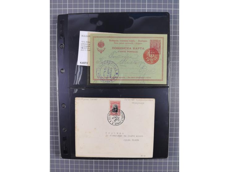 1870/1918, interesting postmark collection on Turkish stamps and pieces, and later on many postal stationeries items and cove