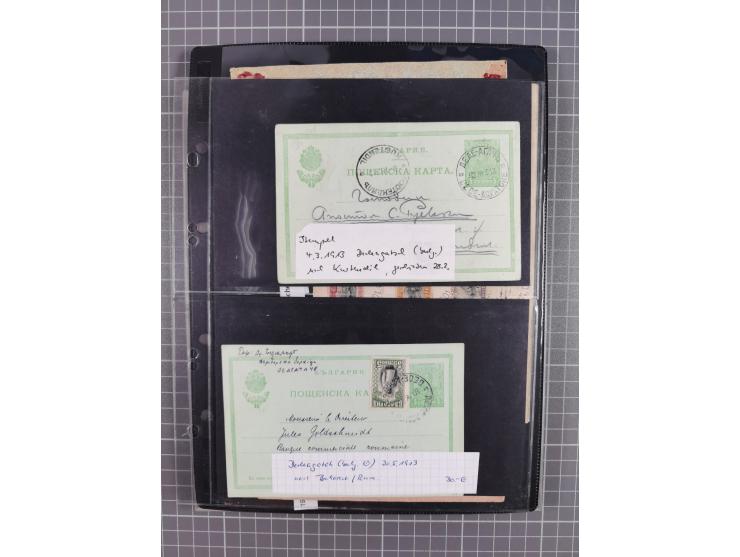 1870/1918, interesting postmark collection on Turkish stamps and pieces, and later on many postal stationeries items and cove