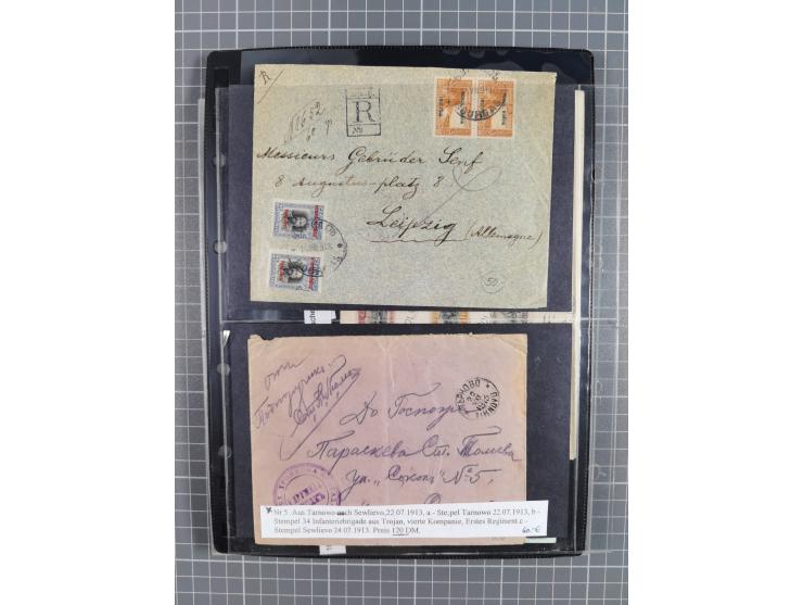 1870/1918, interesting postmark collection on Turkish stamps and pieces, and later on many postal stationeries items and cove