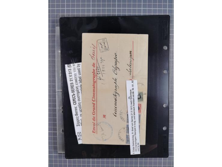 1870/1918, interesting postmark collection on Turkish stamps and pieces, and later on many postal stationeries items and cove