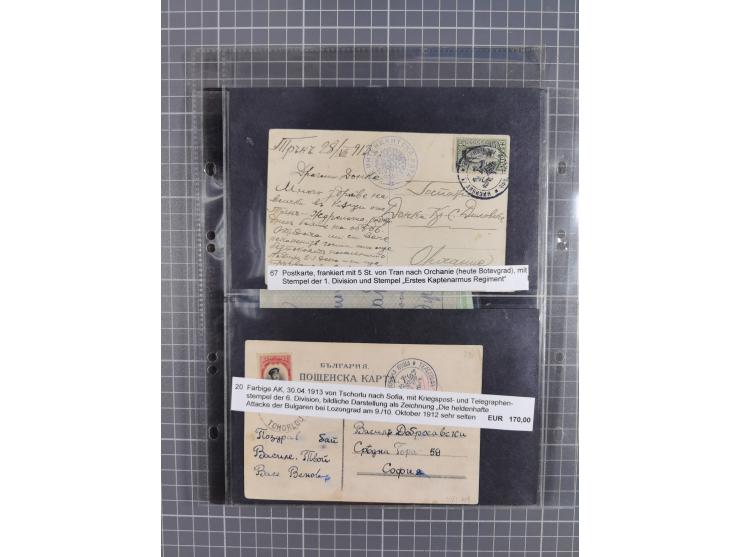 1870/1918, interesting postmark collection on Turkish stamps and pieces, and later on many postal stationeries items and cove