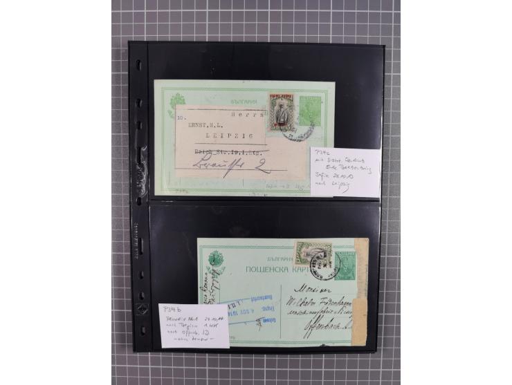 1870/1918, interesting postmark collection on Turkish stamps and pieces, and later on many postal stationeries items and cove