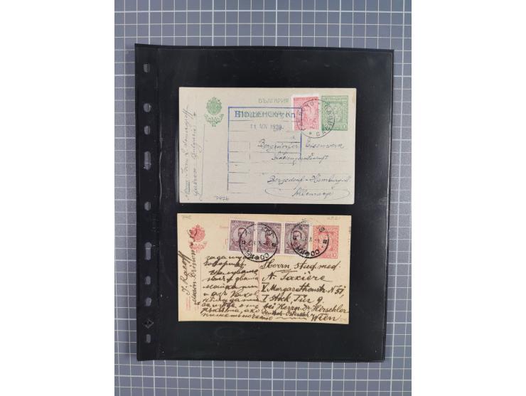 1870/1918, interesting postmark collection on Turkish stamps and pieces, and later on many postal stationeries items and cove