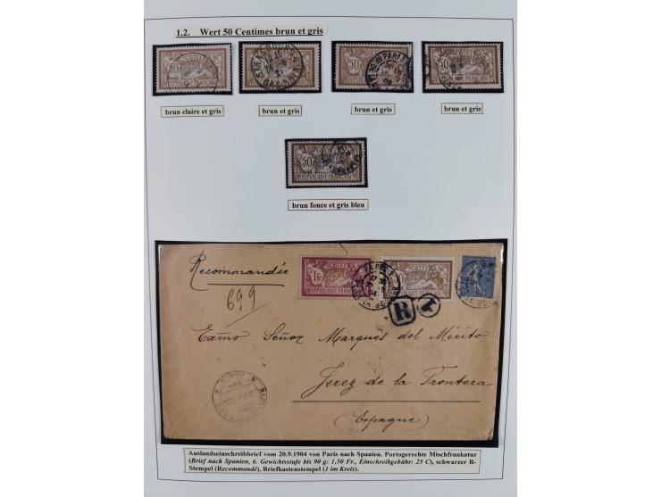 1900/27, Merson Type, attractive mint never hinged/unused and mostly used collection with 73 covers and cards, an abundance o