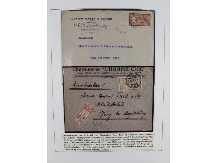 1900/27, Merson Type, attractive mint never hinged/unused and mostly used collection with 73 covers and cards, an abundance o