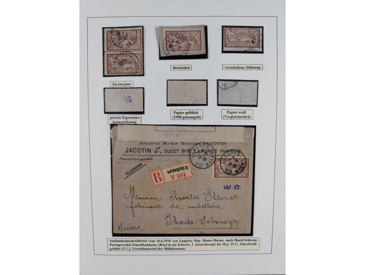 1900/27, Merson Type, attractive mint never hinged/unused and mostly used collection with 73 covers and cards, an abundance o